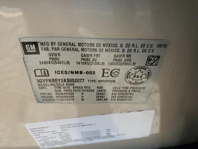 3GYFNBEY2AS652077 - 2010 CADILLAC SRX PERFORMANCE COLLECTION Алтын фото 13