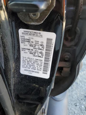 JN8DR09YX2W724993 - 2002 NISSAN PATHFINDER LE BLACK photo 13