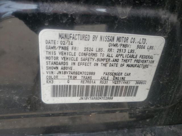 JN1BV7AR6EM702889 - 2014 INFINITI Q50 BASE BLACK photo 12