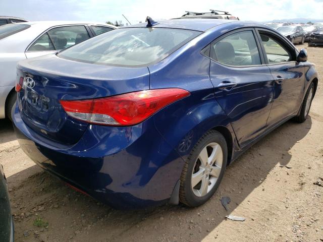 KMHDH4AE0DU875956 - 2013 HYUNDAI ELANTRA GLS BLUE photo 3