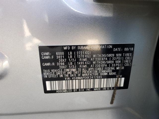 4S4WMAPD6K3417665 - 2019 SUBARU ASCENT LIMITED SILVER photo 14