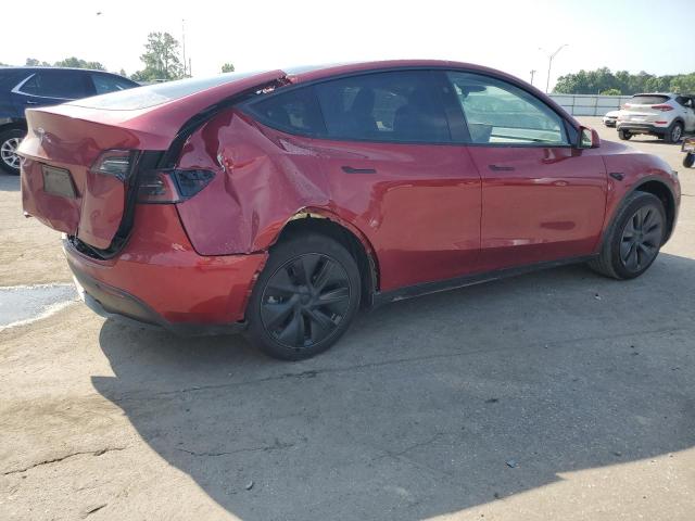 7SAYGDED8SF249199 - 2025 TESLA MODEL Y BURGUNDY photo 3