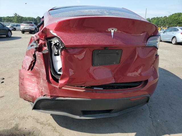 7SAYGDED8SF249199 - 2025 TESLA MODEL Y BURGUNDY photo 6