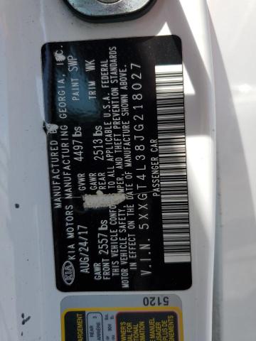 5XXGT4L38JG218027 - 2018 KIA OPTIMA LX WHITE photo 12