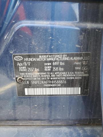 5NPE24AF9HH588876 - 2017 HYUNDAI SONATA SE BLUE photo 12