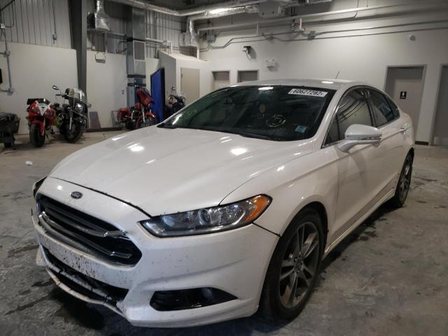 3FA6P0D97DR166252 - 2013 FORD FUSION TITANIUM WHITE photo 2