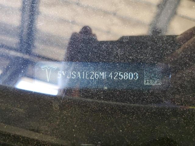 5YJSA1E26MF425803 - 2021 TESLA MODEL S Білий фото 12