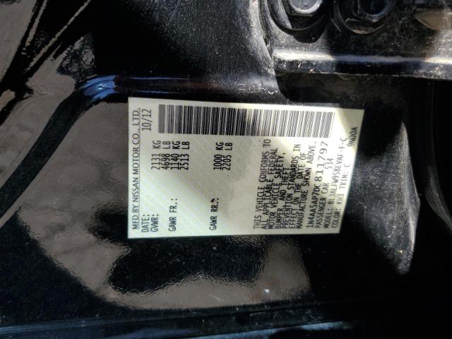 1N4AA5AP7DC811797 - 2013 NISSAN MAXIMA S BLACK photo 13