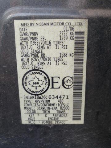5N1AR18W26C634471 - 2006 NISSAN PATHFINDER LE GRAY photo 13