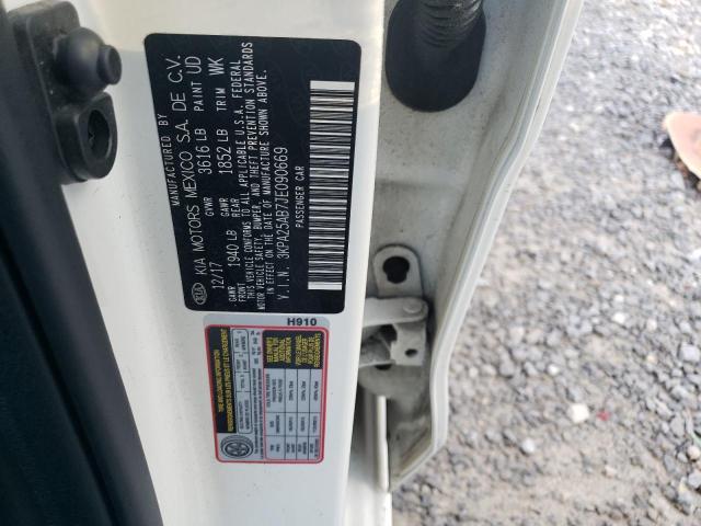 3KPA25AB7JE090669 - 2018 KIA RIO LX WHITE photo 12