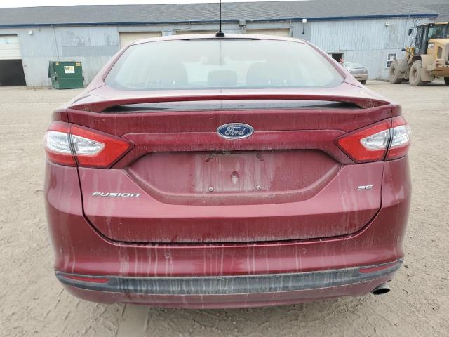 3FA6P0H71GR326350 - 2016 FORD FUSION SE RED photo 6