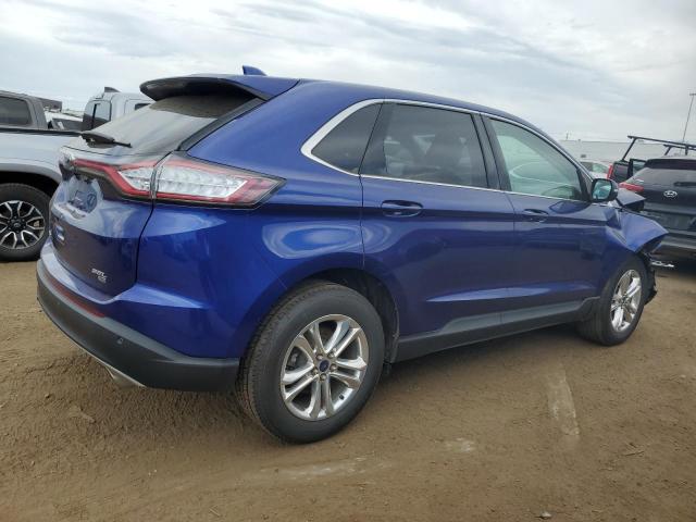 2FMTK4J88FBB19159 - 2015 FORD EDGE SEL BLUE photo 3