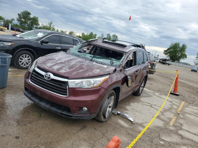 5TDJKRFH6FS112808 - 2015 TOYOTA HIGHLANDER XLE Qırmızı foto 1