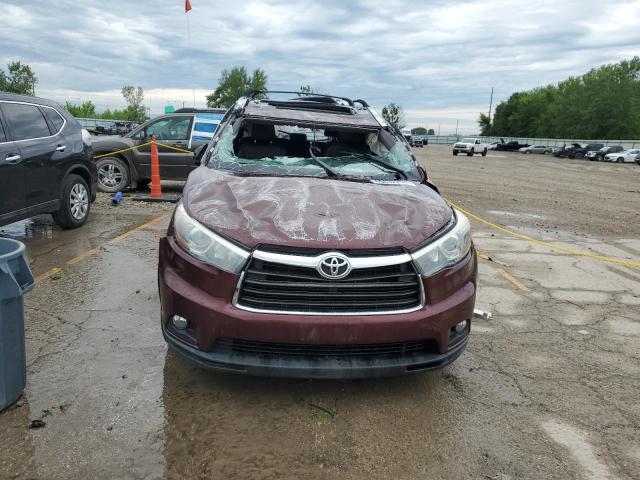 5TDJKRFH6FS112808 - 2015 TOYOTA HIGHLANDER XLE Qırmızı foto 5