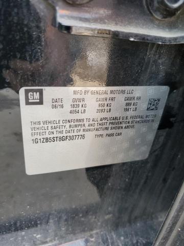 1G1ZB5ST8GF307776 - 2016 CHEVROLET MALIBU LS 黑色 照片 12