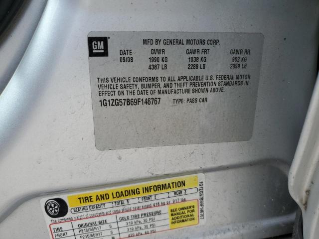 1G1ZG57B69F146767 - 2009 CHEVROLET MALIBU LS 银色 照片 12