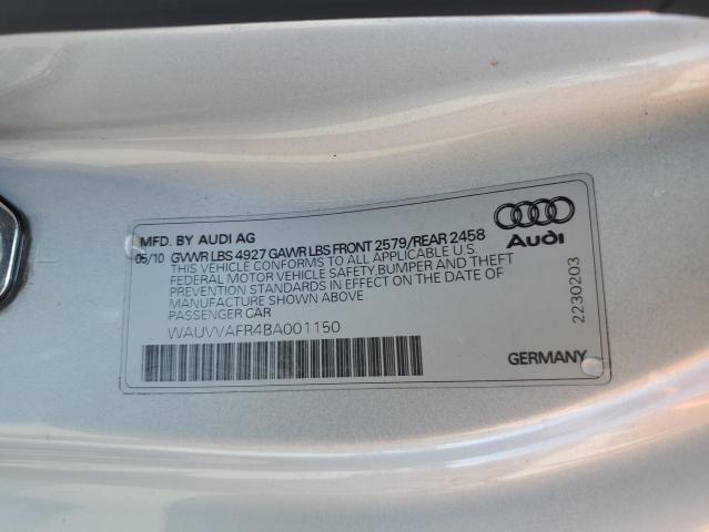 WAUVVAFR4BA001150 - 2011 AUDI S5 PRESTIGE SILVER photo 12