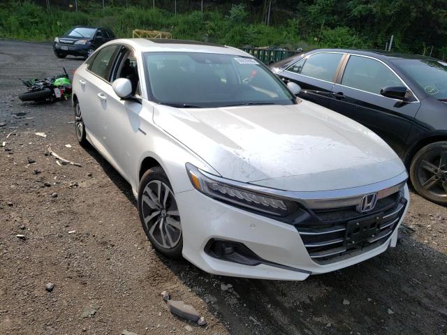 1HGCV3F51MA023307 - 2021 HONDA ACCORD HYBRID EXL WHITE photo 4