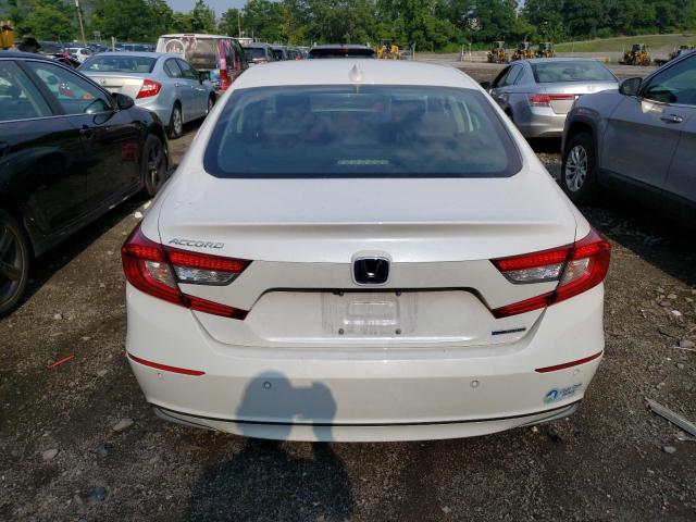 1HGCV3F51MA023307 - 2021 HONDA ACCORD HYBRID EXL WHITE photo 6