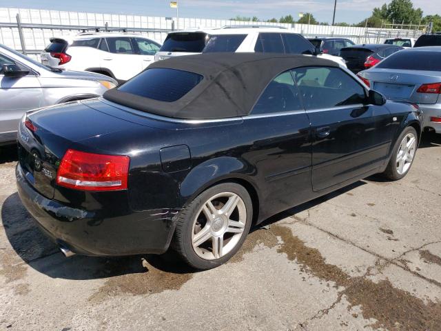 WAUDF48H68K014354 - 2008 AUDI A4 2.0T CABRIOLET QUATTRO BLACK photo 3