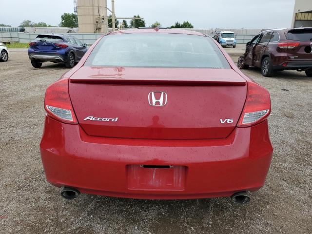 1HGCS2B81CA002796 - 2012 HONDA ACCORD EXL RED photo 6