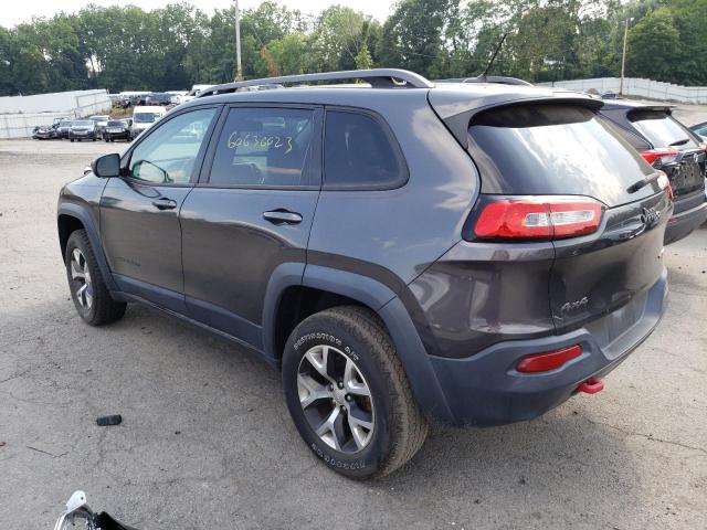 1C4PJMBSXEW291807 - 2014 JEEP CHEROKEE TRAILHAWK ნაცრისფერი ფოტო 2