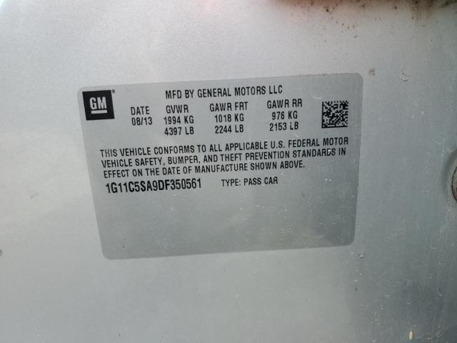 1G11C5SA9DF350561 - 2013 CHEVROLET MALIBU 1LT SILVER photo 12