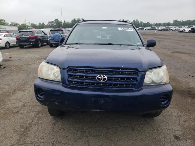 JTEHD21AX20012231 - 2002 TOYOTA HIGHLANDER BLUE photo 5