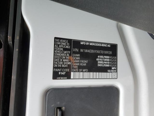W1W4EBVYXKT018928 - 2019 MERCEDES-BENZ SPRINTER 2500 თეთრი ფოტო 12