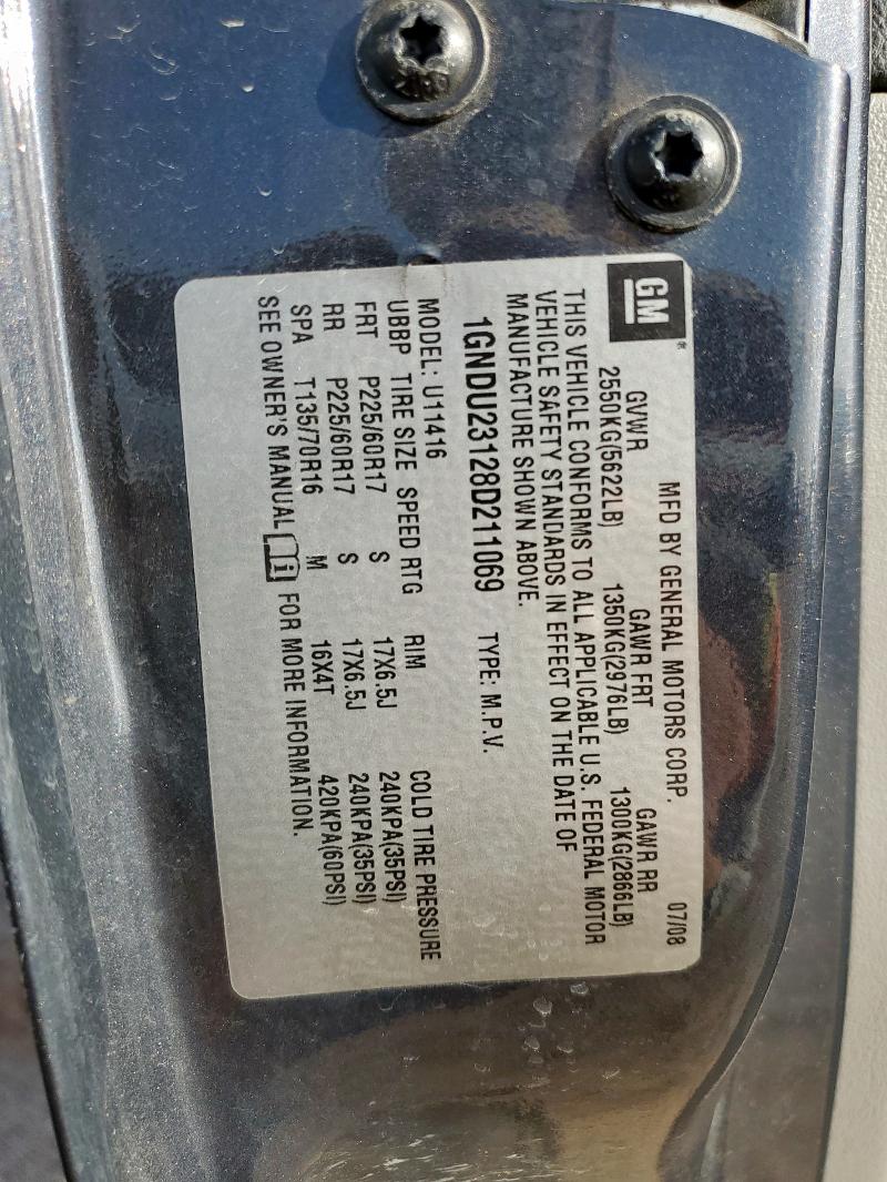 1GNDU23128D211069 - 2008 CHEVROLET UPLANDER LS 灰色 照片 14