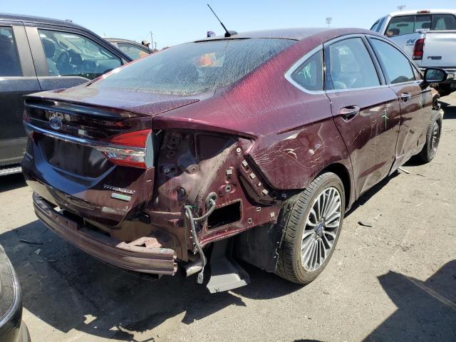 3FA6P0K90HR180809 - 2017 FORD FUSION TITANIUM BURGUNDY photo 3