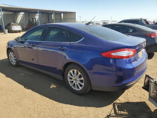 1FA6P0G71F5128855 - 2015 FORD FUSION S BLUE photo 2