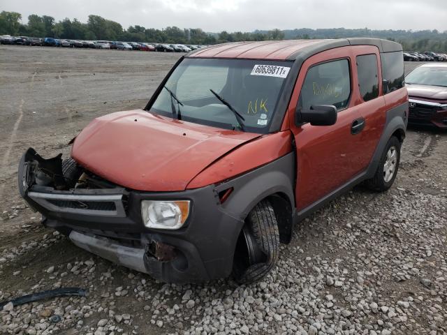 5J6YH28604L033708 - 2004 HONDA ELEMENT EX ORANGE photo 2