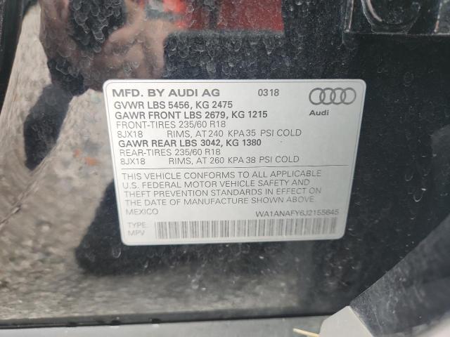 WA1ANAFY6J2155645 - 2018 AUDI Q5 PREMIUM 黑色 照片 13