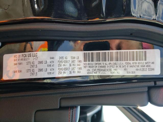 1C4PJMBS4HW614186 - 2017 JEEP CHEROKEE TRAILHAWK BLACK photo 12