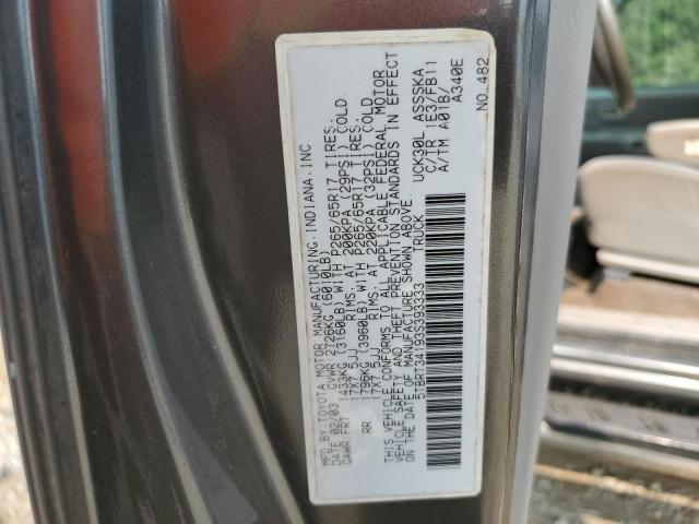 5TBRT34193S393333 - 2003 TOYOTA TUNDRA ACCESS CAB SR5 GRAY photo 12