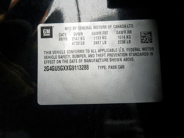 2G4GU5GXXG9113288 - 2016 BUICK REGAL GS  фото 10