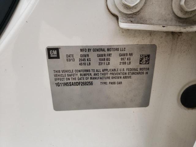 1G11H5SA8DF268256 - 2013 CHEVROLET MALIBU LTZ თეთრი ფოტო 12