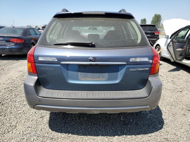 4S4BP61C657368452 - 2005 SUBARU LEGACY OUTBACK 2.5I BLUE photo 6