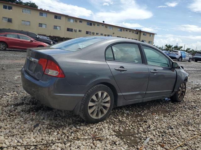 2HGFA16819H536119 - 2009 HONDA CIVIC EX GRAY photo 3