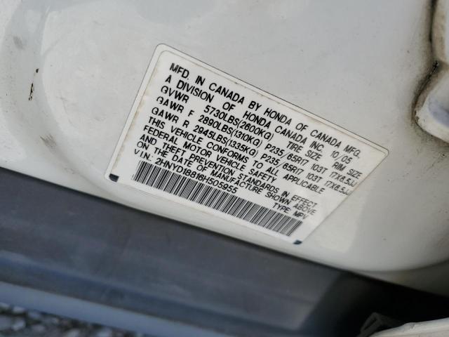 2HNYD18816H505955 - 2006 ACURA MDX TOURING WHITE photo 13