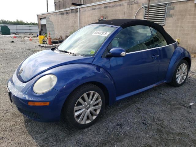 3VWRG31Y98M411427 - 2008 VOLKSWAGEN NEW BEETLE CONVERTIBLE SE BLUE photo 1