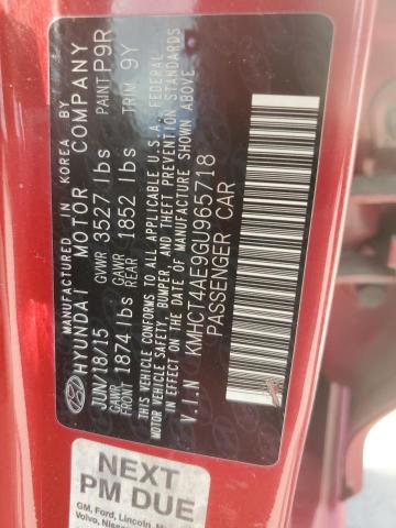 KMHCT4AE9GU965718 - 2016 HYUNDAI ACCENT SE RED photo 12