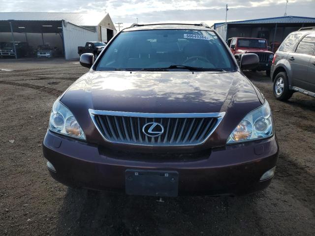 JTJHK31U482040630 - 2008 LEXUS RX 350 MAROON photo 5