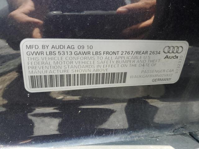 WAUKGAFBXBN025932 - 2011 AUDI A6 PRESTIGE ლურჯი ფოტო 12