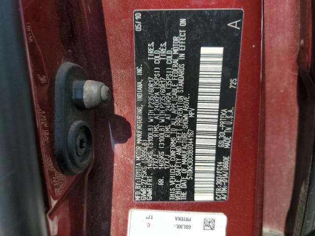 5TDKK3DC0BS044167 - 2011 TOYOTA SIENNA LE RED photo 13