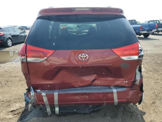5TDKK3DC0BS044167 - 2011 TOYOTA SIENNA LE RED photo 6