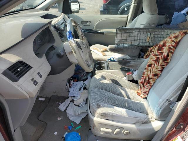 5TDKK3DC0BS044167 - 2011 TOYOTA SIENNA LE RED photo 7