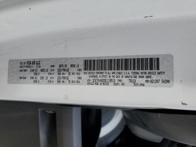 3C6TRVAG2GE119513 - 2016 RAM PROMASTER 1500 STANDARD WHITE photo 14