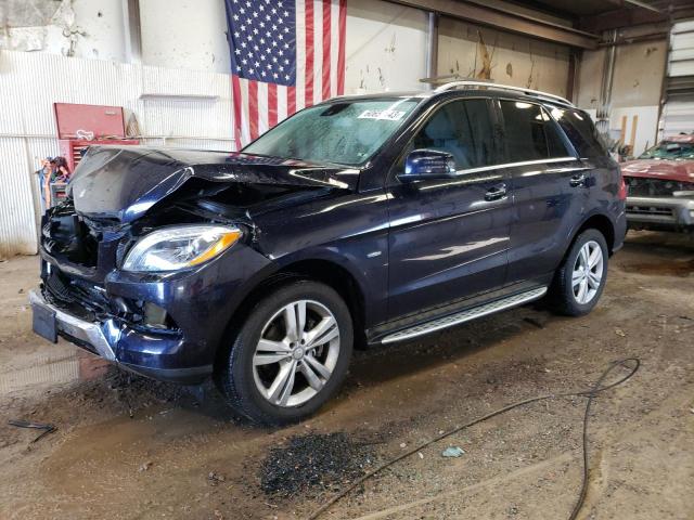 4JGDA5HB2CA057215 - 2012 MERCEDES-BENZ ML 350 4MATIC BLUE photo 1